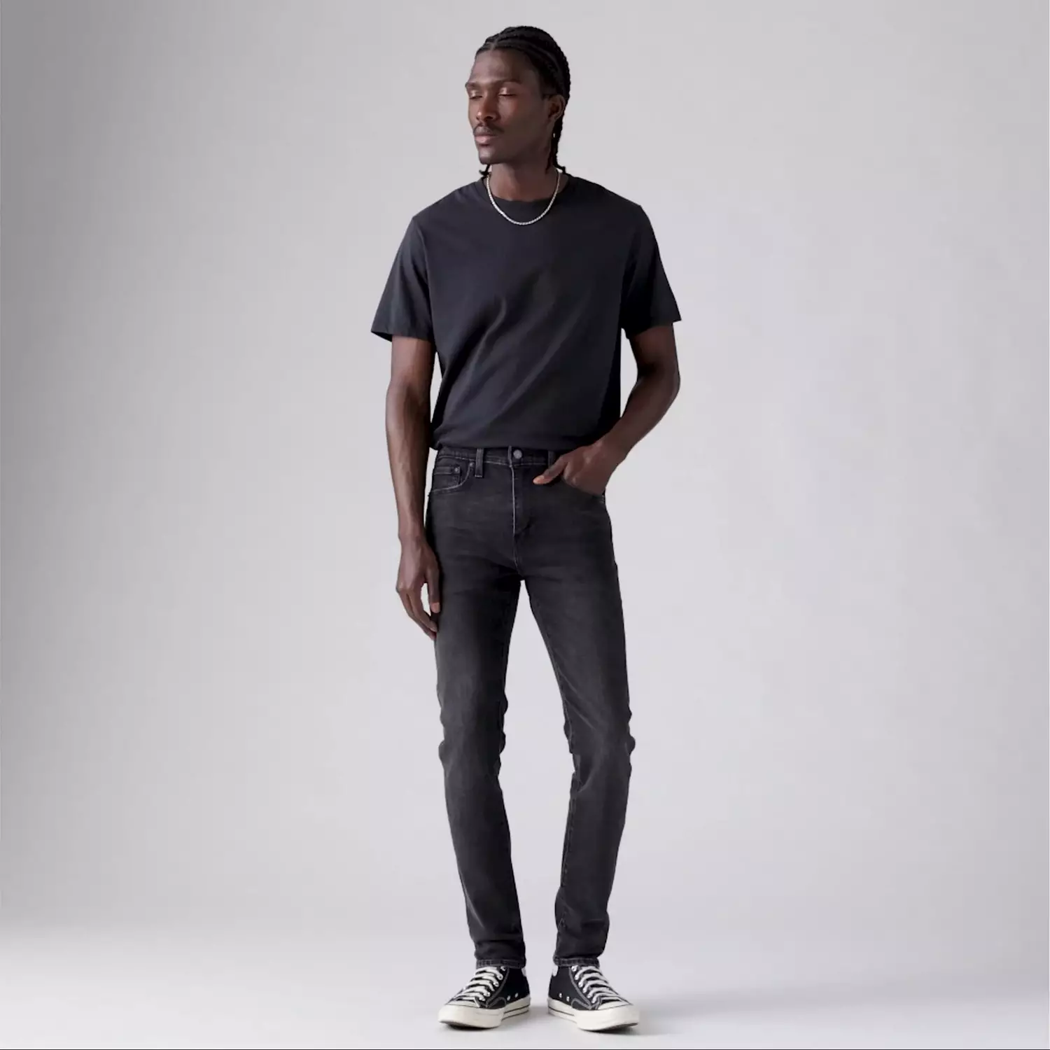Мужские джинсы скинни 510 Levi's, цвет Frozen In Time - Medium Wash - Stretch — фото 4
