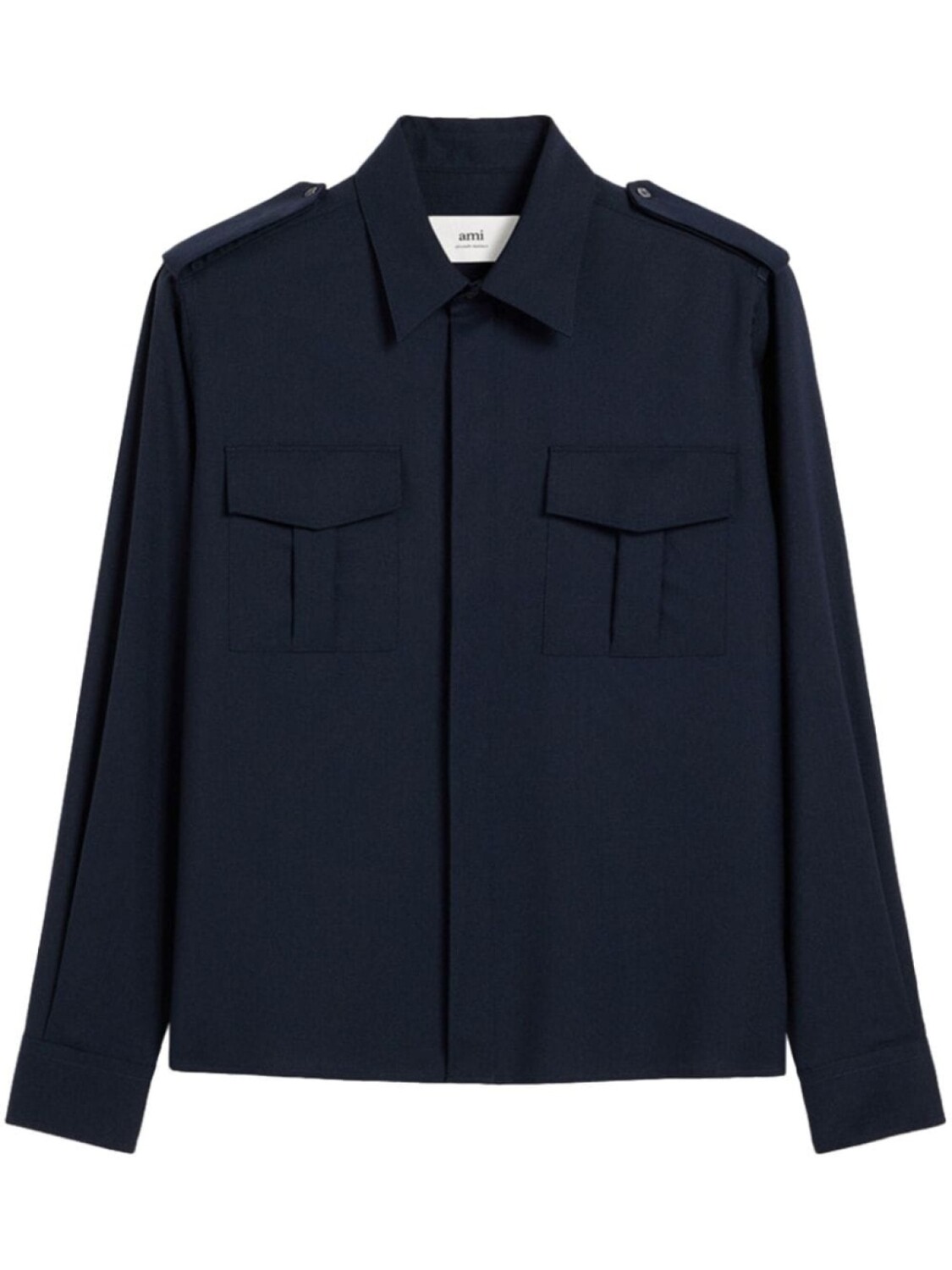 

AMI Paris рубашка Military, синий