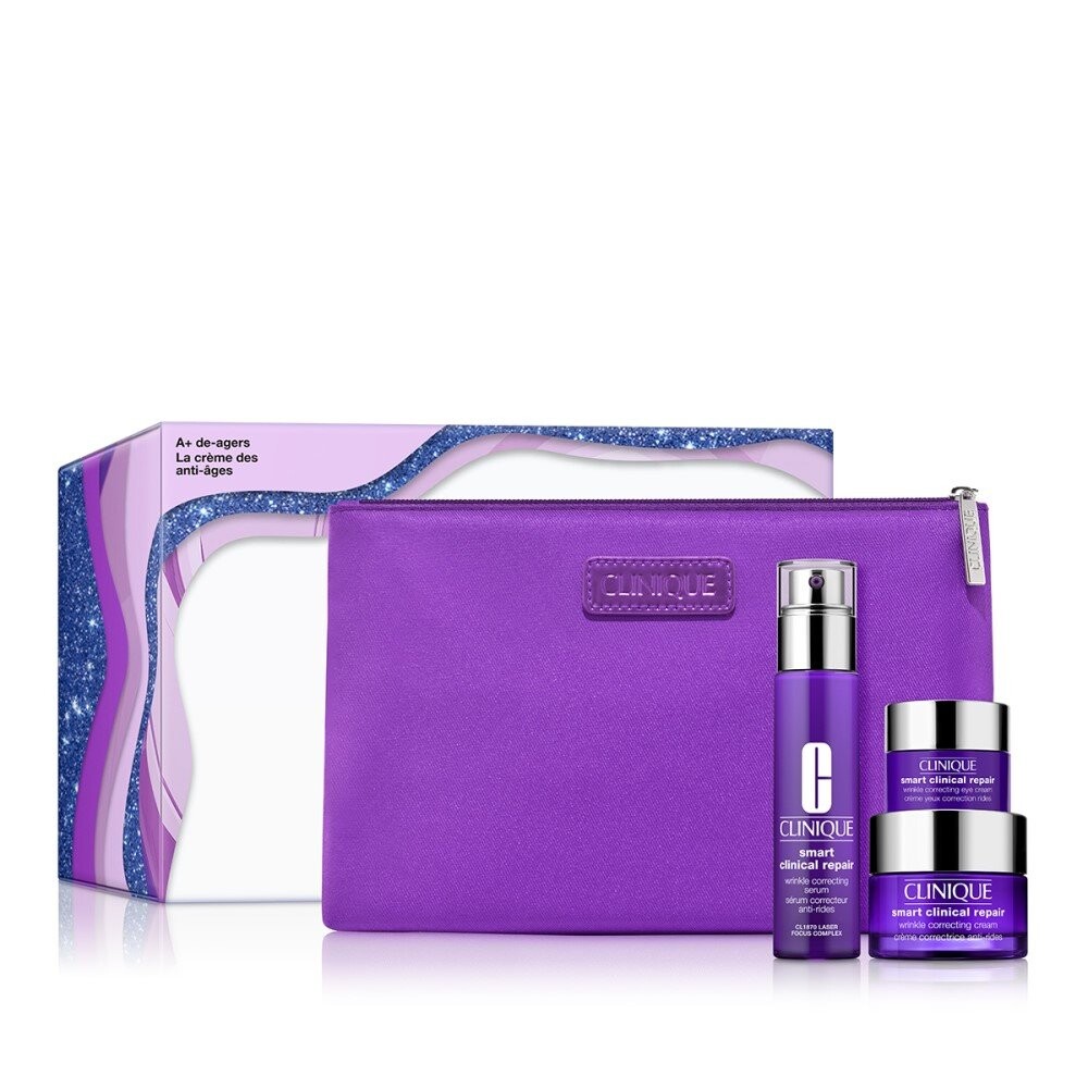 

Clinique, Набор косметики A+ De-agers, 3 шт + косметичка