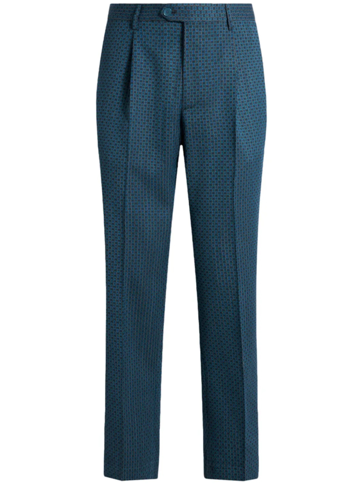 

ETRO брюки с вышивкой, синий