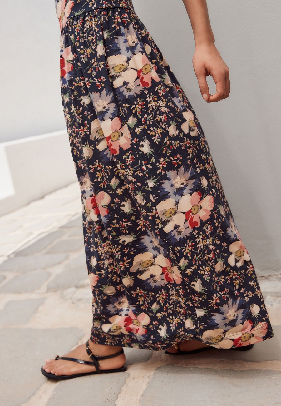 Платье Next DROP WAIST BANDEAU LENGTH, Black Floral Print/Black — фото 4