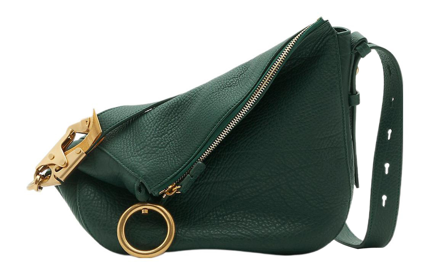 

Сумка через плечо из телячьей кожи женская винно-зелёная Burberry