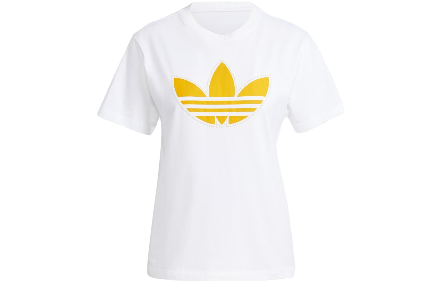 

Женская футболка Lifestyle Pearl Trefoil белая Adidas Originals