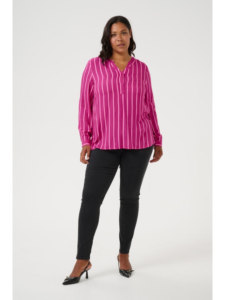 

Блузка KAFFE curve, цвет fuchsia/pink stripe