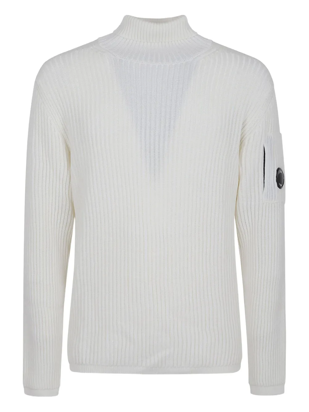 

Рифленый вязаный свитер с деталью в виде объектива C.P. Company, белый