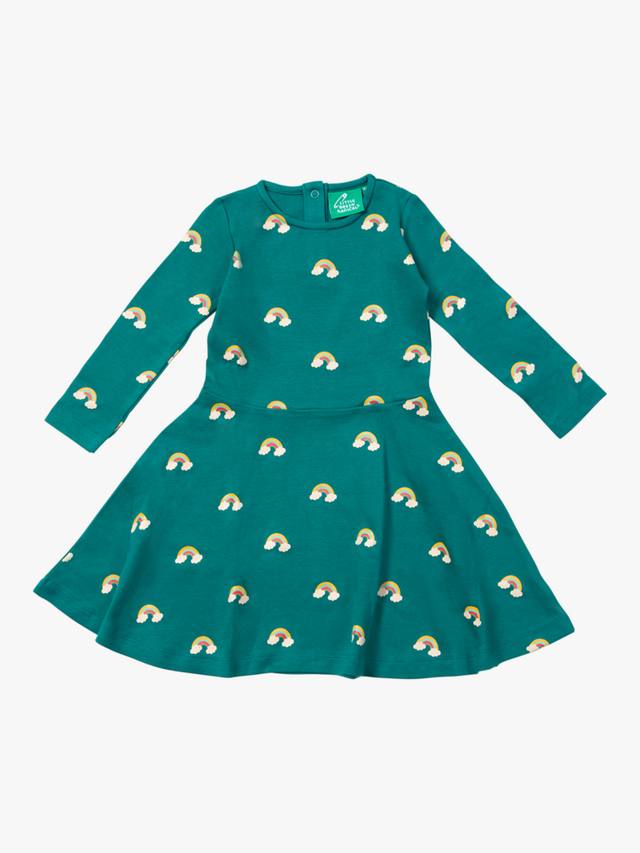 

Детское платье с длинными рукавами из хлопка Little Green Radicals, Green