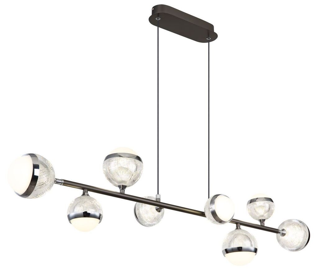 

[T] Globo Lighting подвесной светильник из матового металла цвета титана, прозрачный акрил, хромированный алюминий, черный ПВХ-кабель, регулировка яркости, несколько уровней с помощью настенного выключателя, фиксация цвета, функция памяти, ночни...
