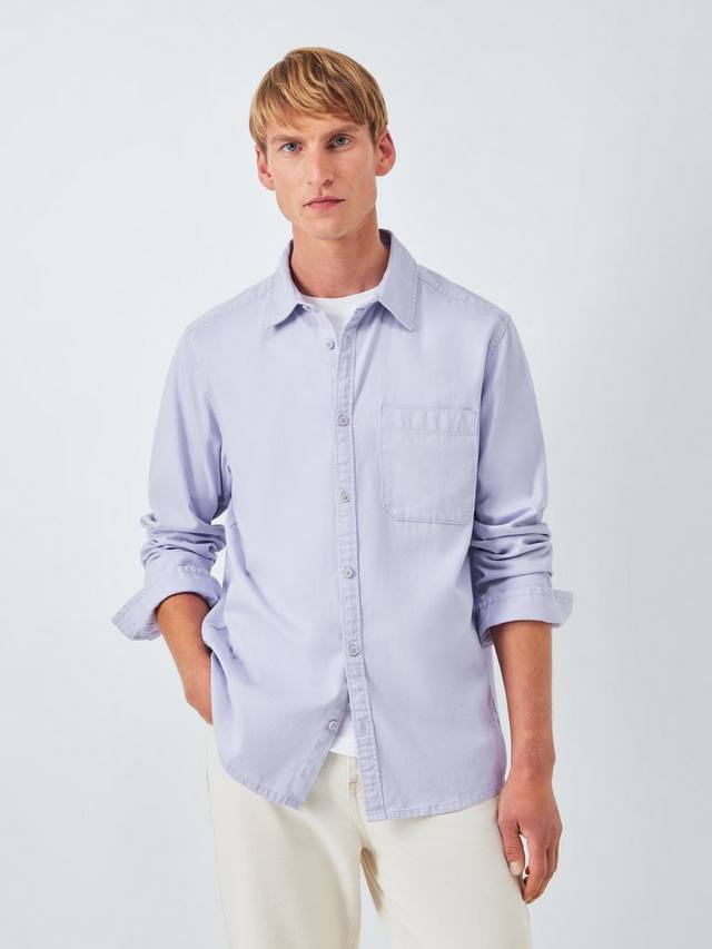 

Рубашка из постиранного хлопка Regular Fit John Lewis, Lilac