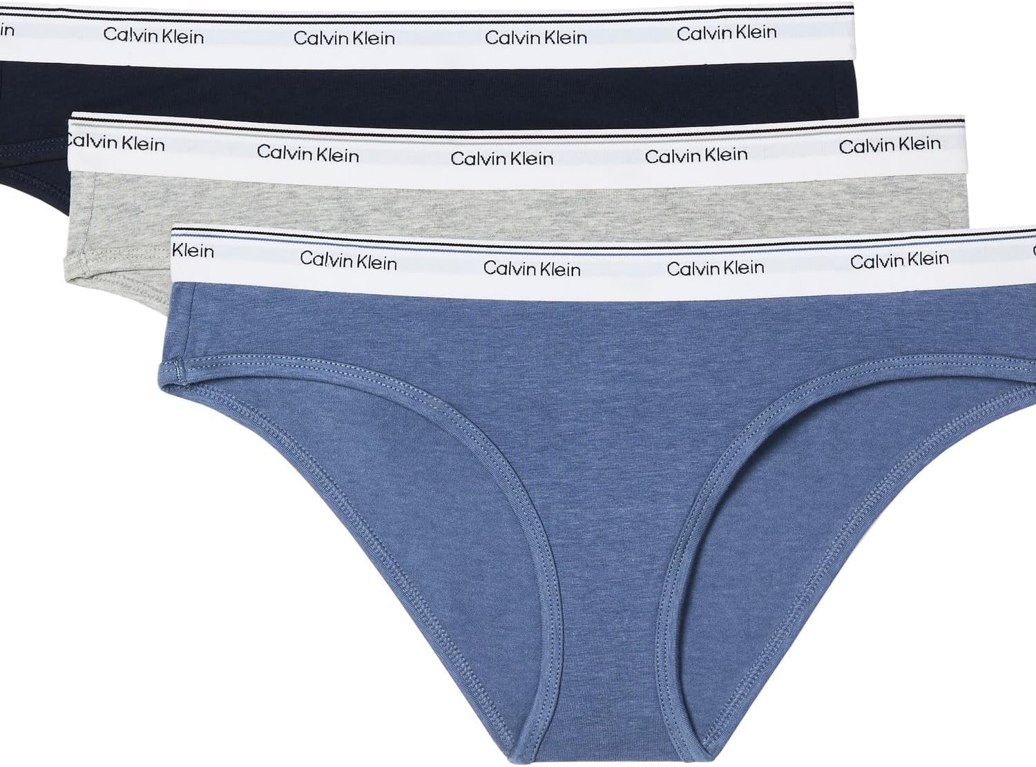 

Женские трусики-бикини Calvin Klein Balance из эластичного хлопка, 3 шт. в упаковке, Shoreline/Grey Heather/Scorched Denim
