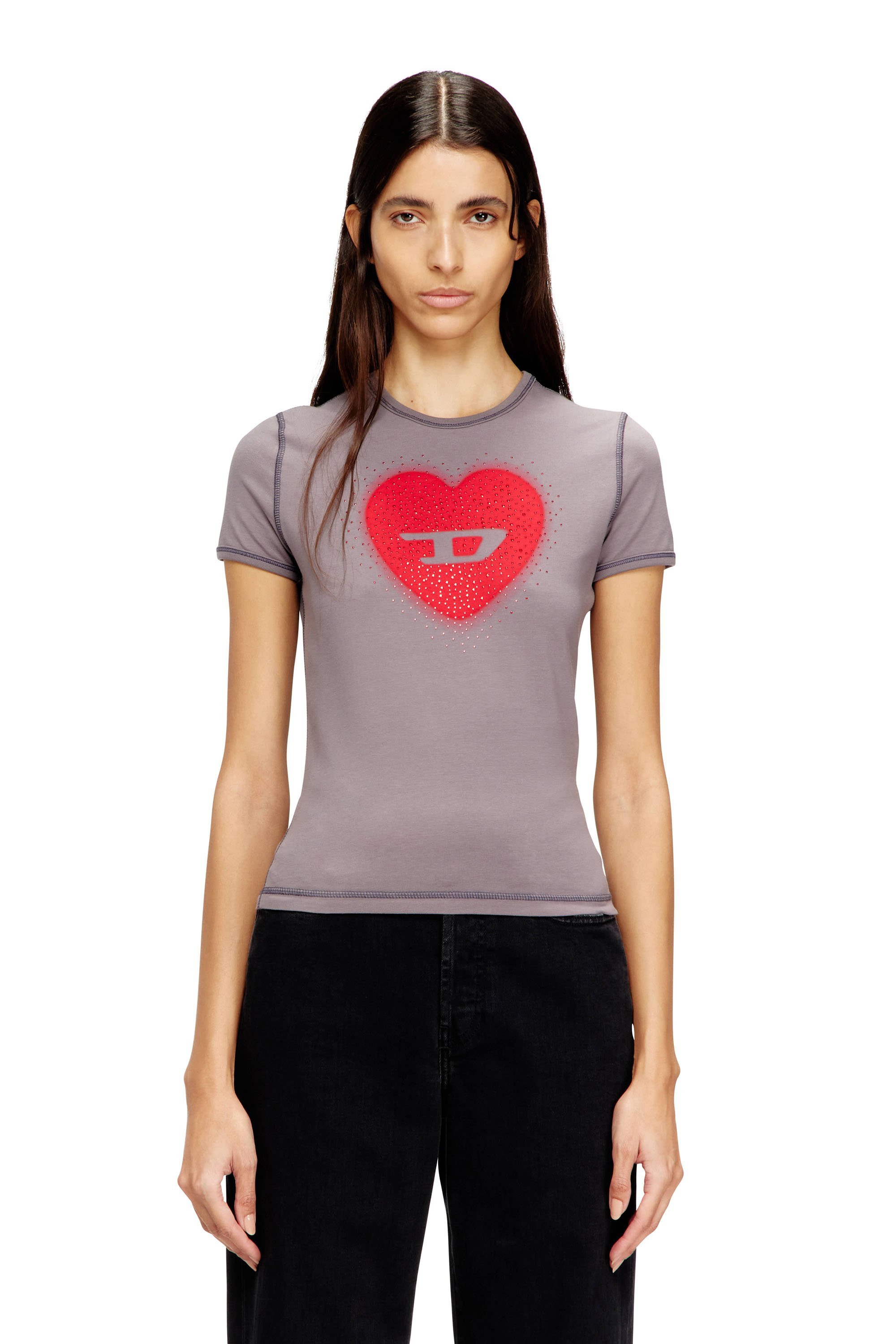 Женская футболка T-UNCUTIES-LONG-S5 Diesel, gray