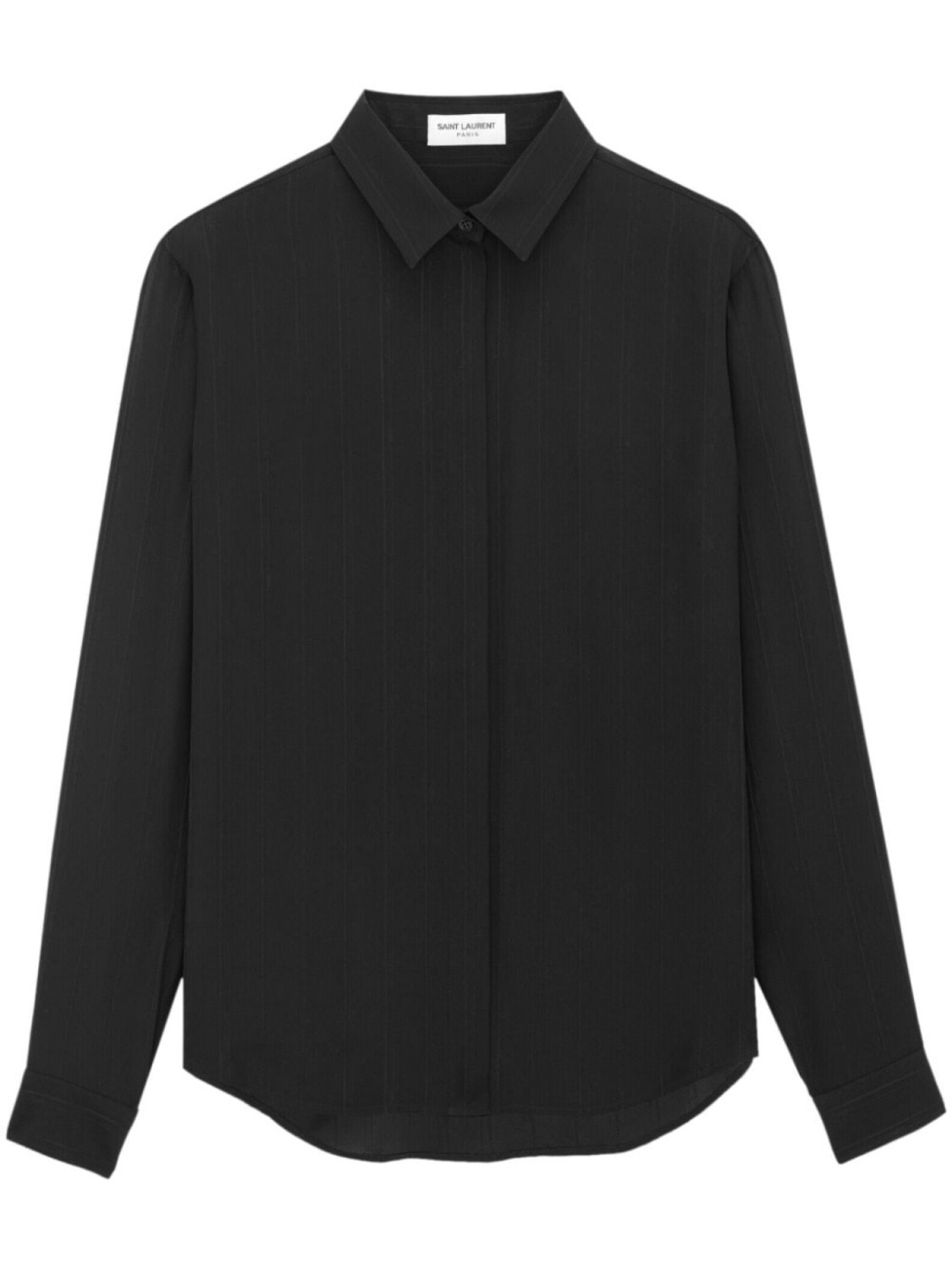 

Saint Laurent шелковая рубашка в полоску, черный