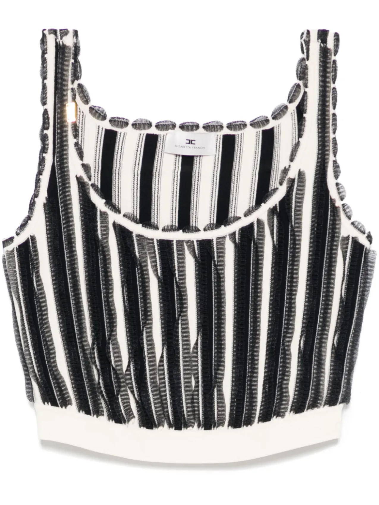 

Топ Elisabetta Franchi с микро-рюшами, черный