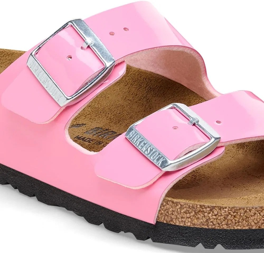 Лакированные сандалии унисекс BIRKENSTOCK Arizona BS Birko-Flor, Pink — фото 3