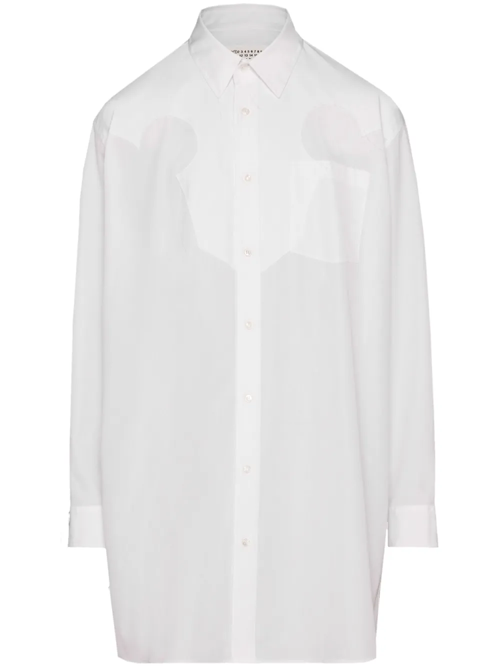 

Поплиновое платье-рубашка MAISON MARGIELA, белый