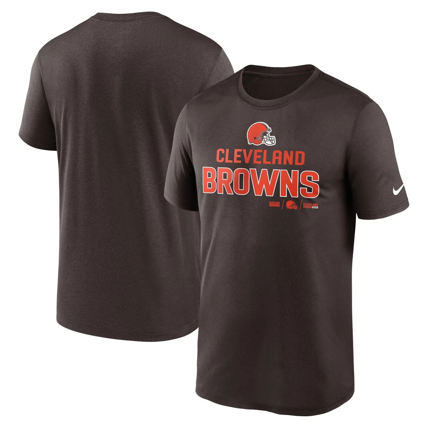 

Мужская коричневая футболка Cleveland Browns Legend Community Performance Nike, Коричневый, Мужская коричневая футболка Cleveland Browns Legend Community Performance Nike