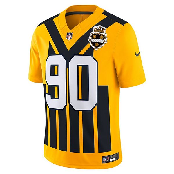 Мужская футболка T J Watt Pittsburgh Steelers Alternate Vapor F U S E Limited Nike — фото 3