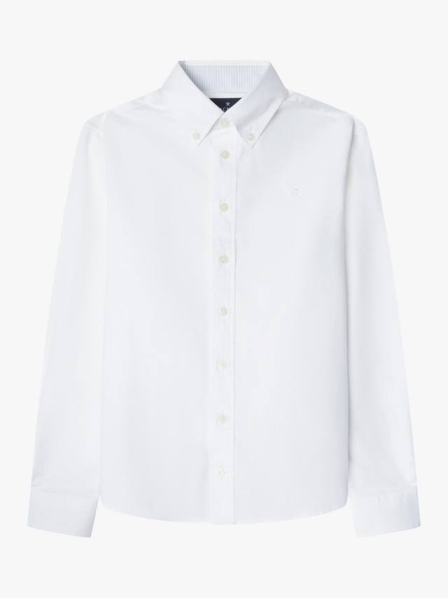 

Детская классическая постиранная оксфордская рубашка Hackett London, Optic White