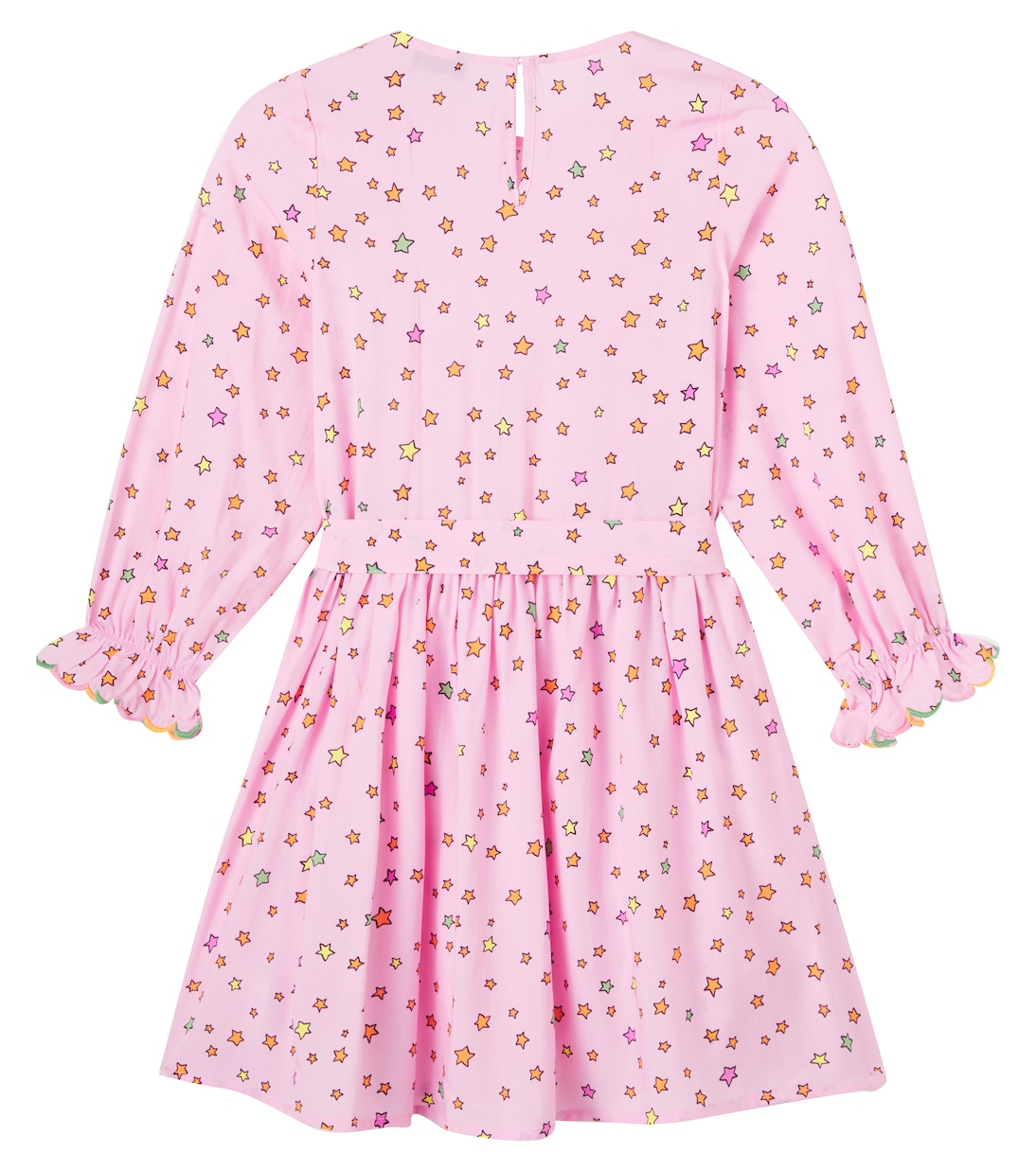 Платье с принтом и поясом Stella McCartney Kids, Rosa/Multicolor — фото 4