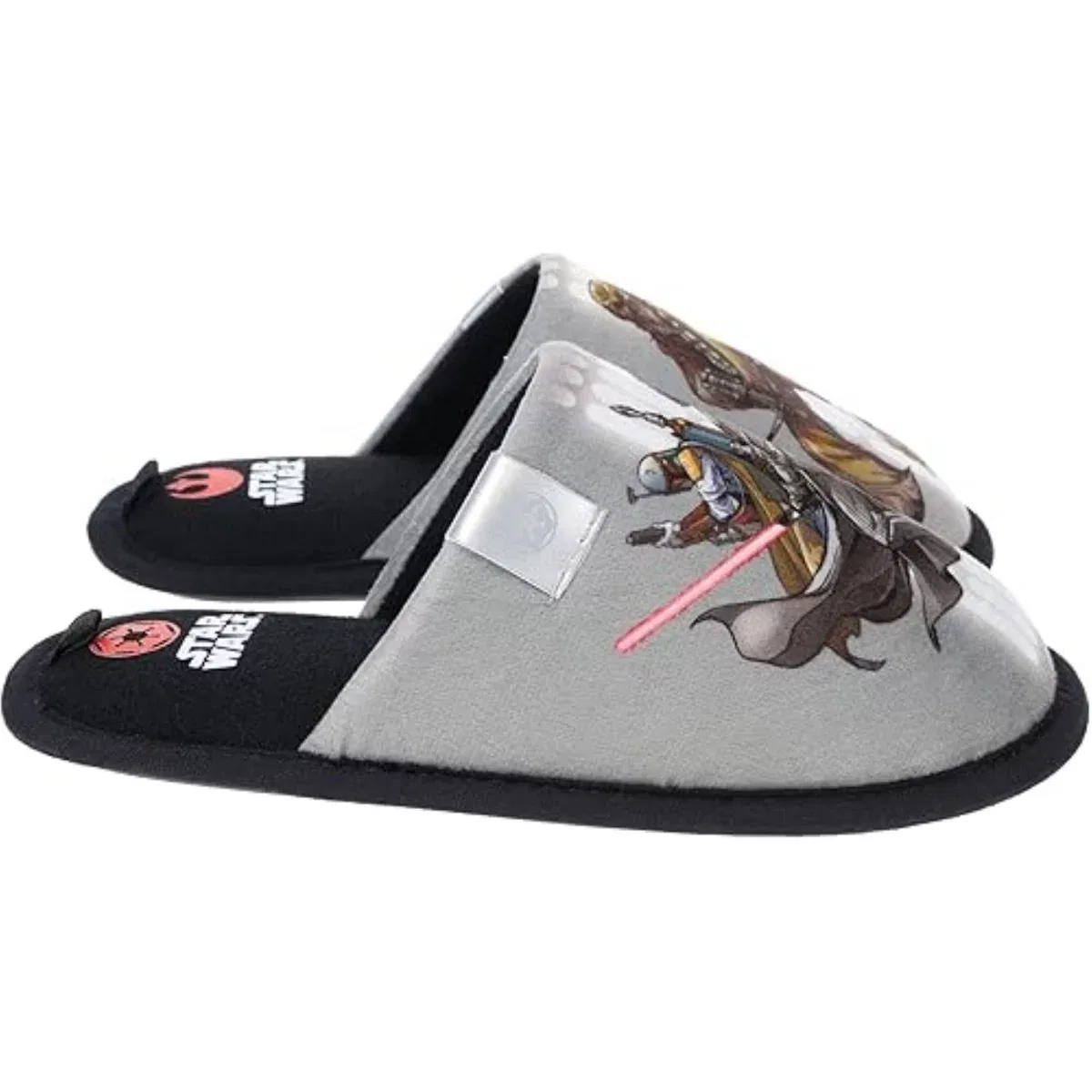 Детские тапочки для девочек с принтом Star Wars Mismatch Family Slide-On Slippers Star Wars, Grey — фото 2