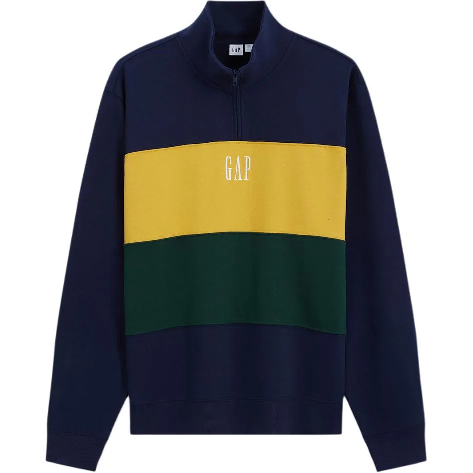 Детский свитшот с воротником-стойкой GAP, Marine Blue