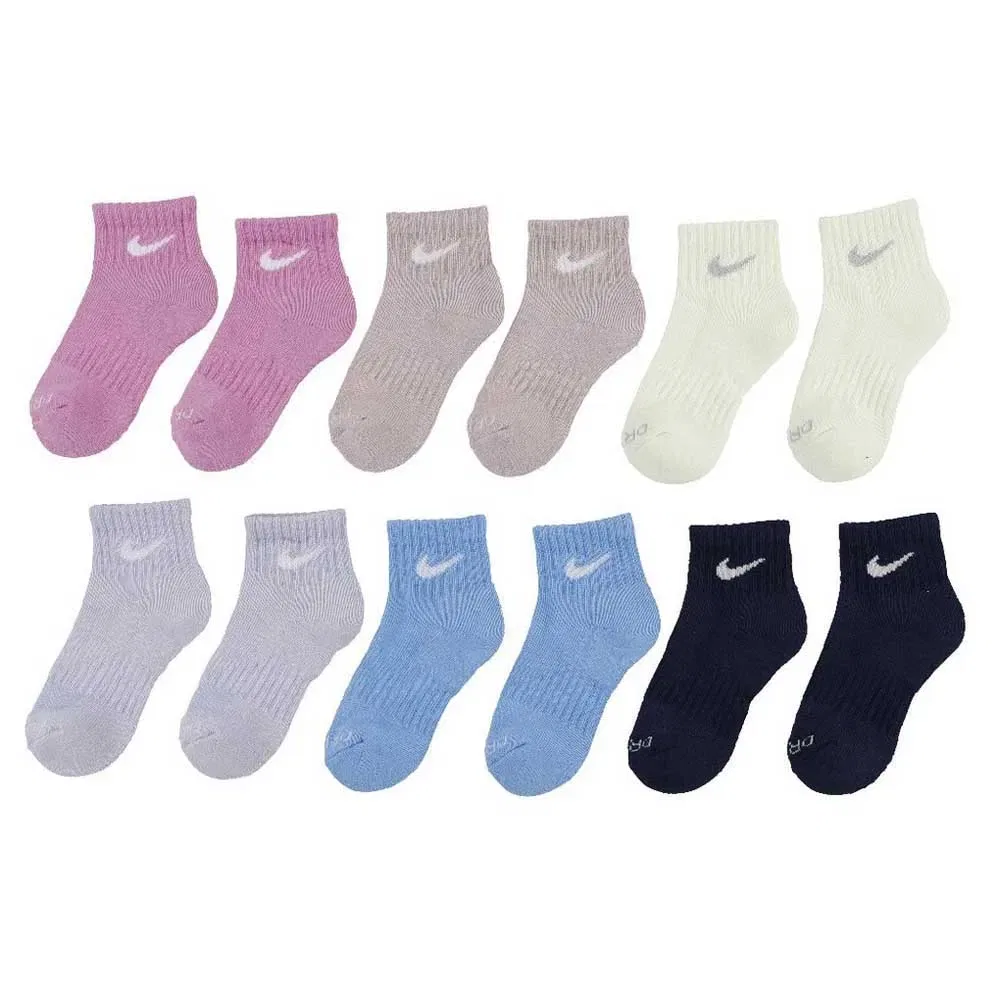 Носки спортивные Dri Fit Performance Basic Quarter 6 пар Nike, мультиколор