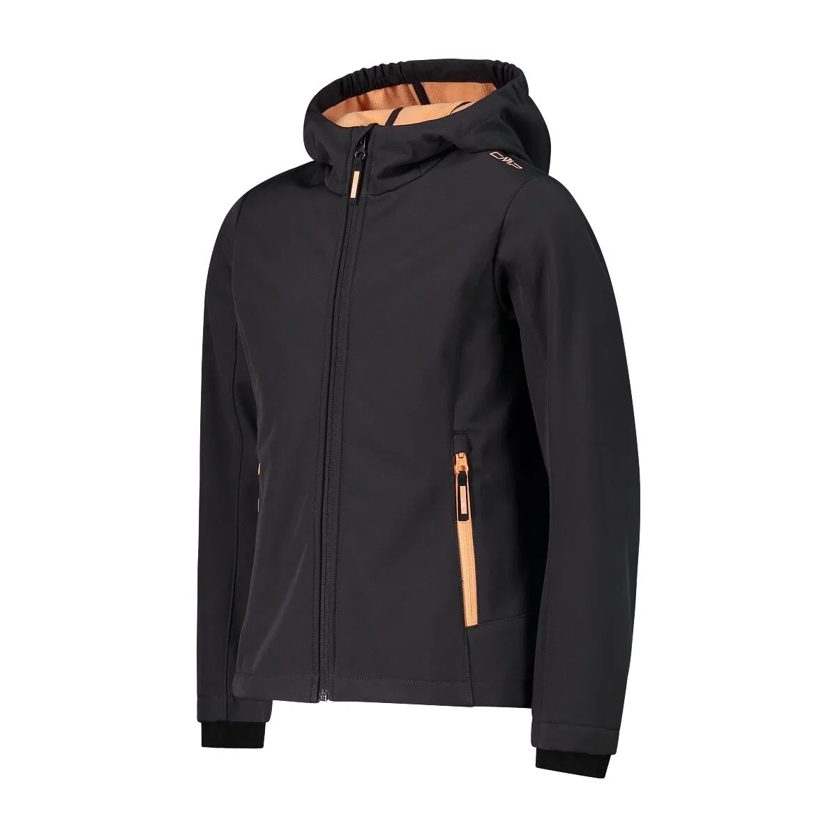 Детская софтшелл-куртка с капюшоном Fix Hood Cmp, Schwarz Grau Beige — фото 3