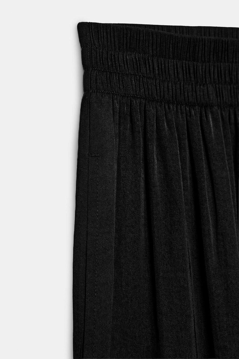 Брюки Zara Flowing Wide-Leg, черный — фото 3