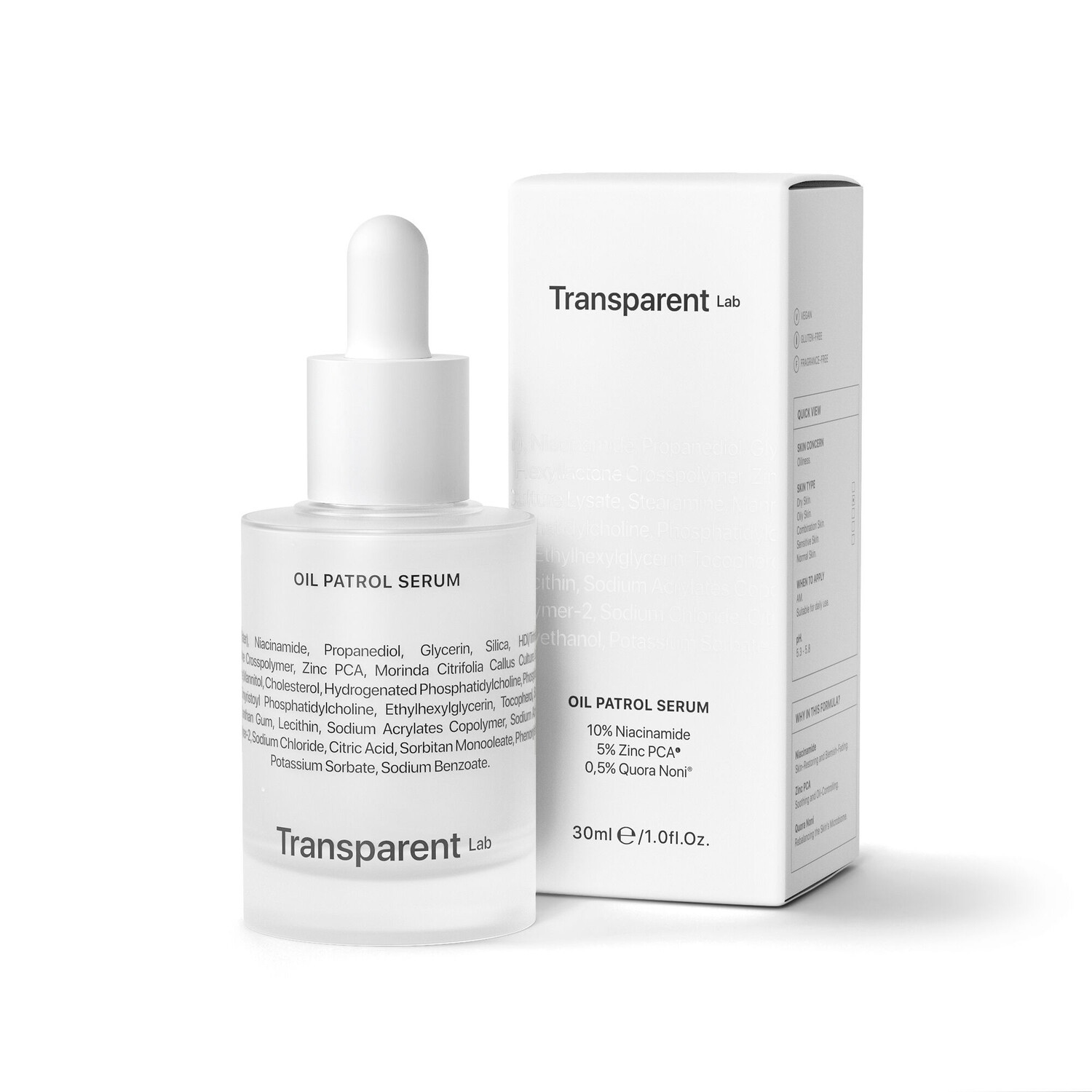 Сыворотка Transparent Lab — Oil Patrol Serum матирующая для лица для жирной и комбинированной кожи, 30 мл — фото 3