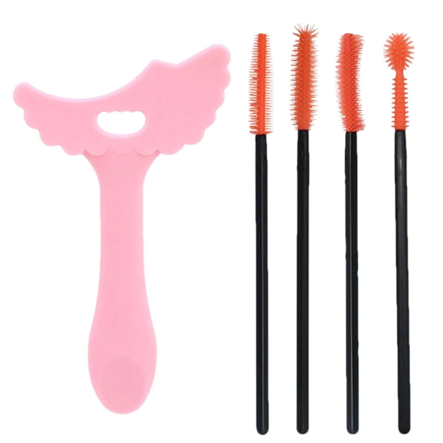 Трафарет для подводки, Silikon, Generisch, Роза + Wimpernbürste