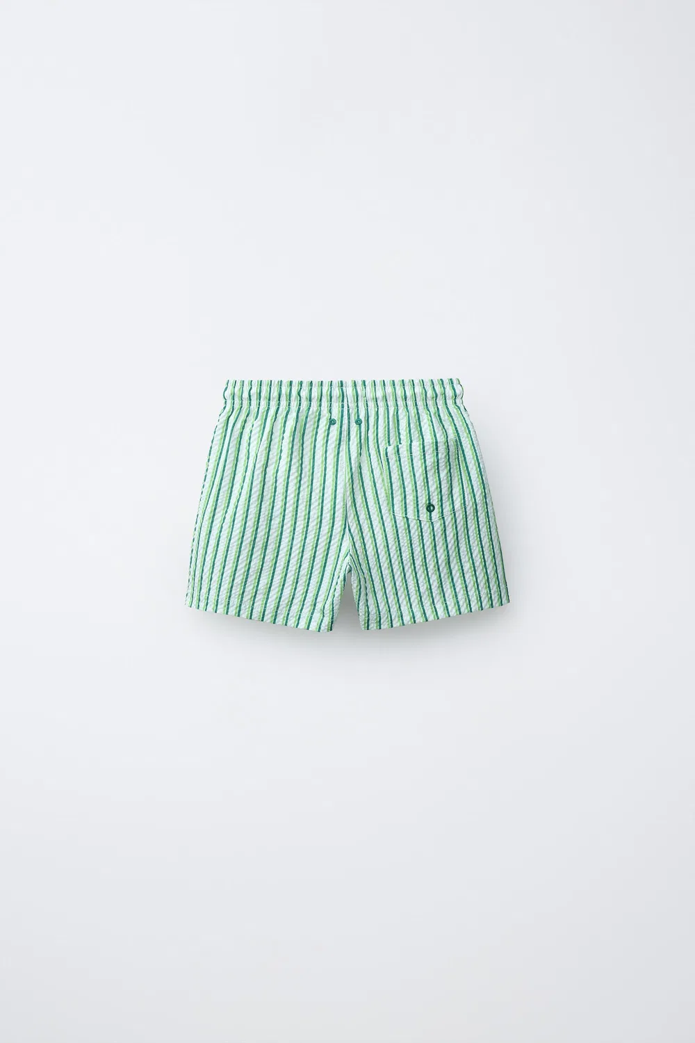 6-14 лет / Плавки из полосатой ткани сирсакер ZARA, Green — фото 2