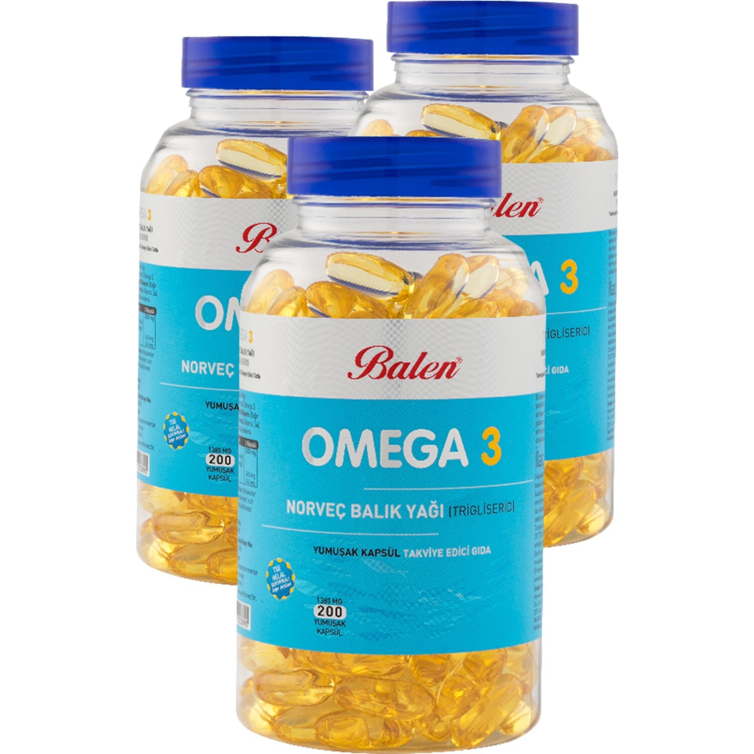 

Рыбий жир Balen Omega-3 1380мг 200 капсул 3шт