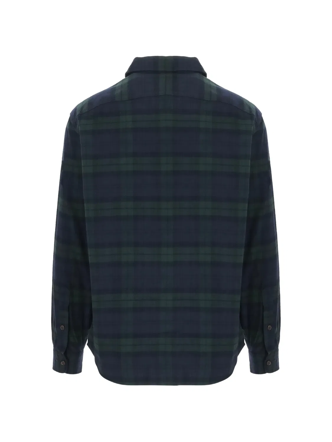 Фланелевая рубашка Classic Fit в клетку синяя Polo Ralph Lauren, синий — фото 2