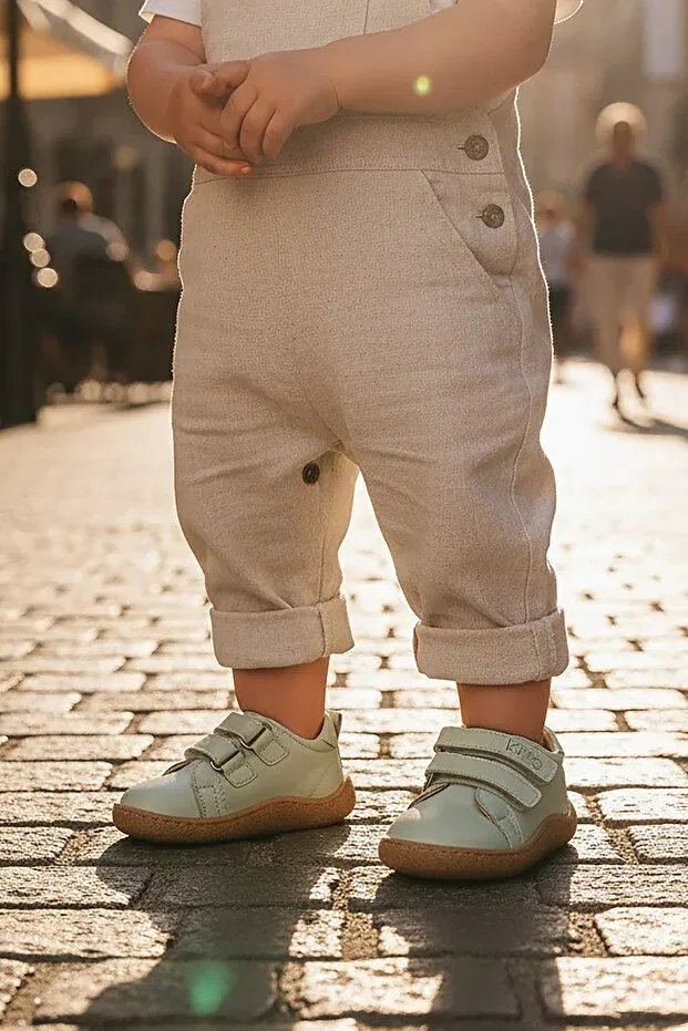 Детские кроссовки для мальчиков на плоской подошве Kiko Kids, Water Green — фото 3