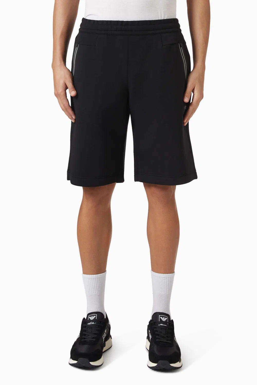 Шорты с логотипом Bermuda Emporio Armani, черный