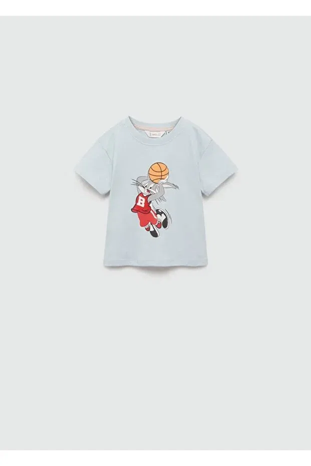 Детская футболка для девочек с коротким рукавом Looney Tunes T-Shirt Mango Baby, Sky Blue