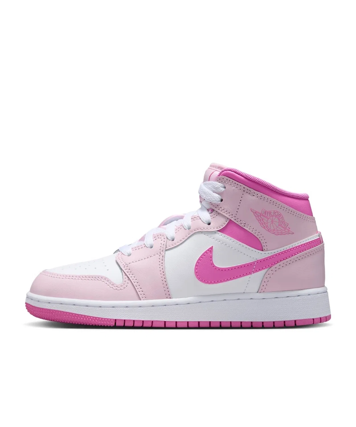 Детские кроссовки с высоким берцем Air Jordan 1 Mid DQ8423-601 JORDAN BRAND, Pink Foam