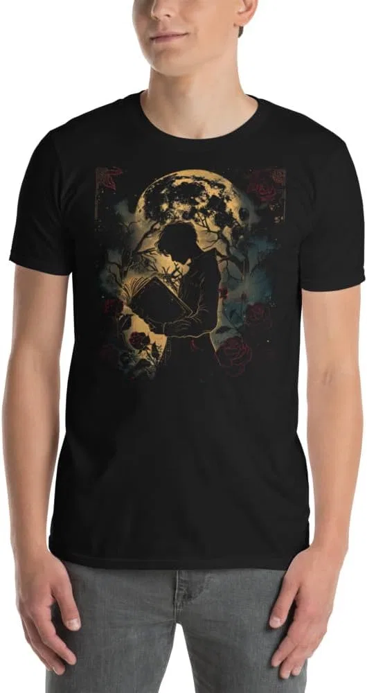 Футболка с принтом Moonlit Silhouette, Black