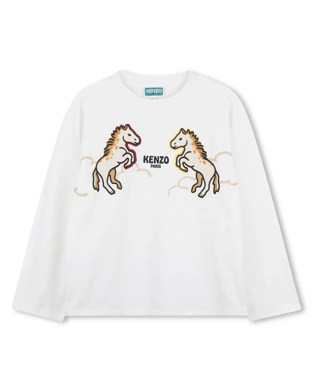 Детский лонгслив без рукавов с принтом Kenzo Kids, Blanco