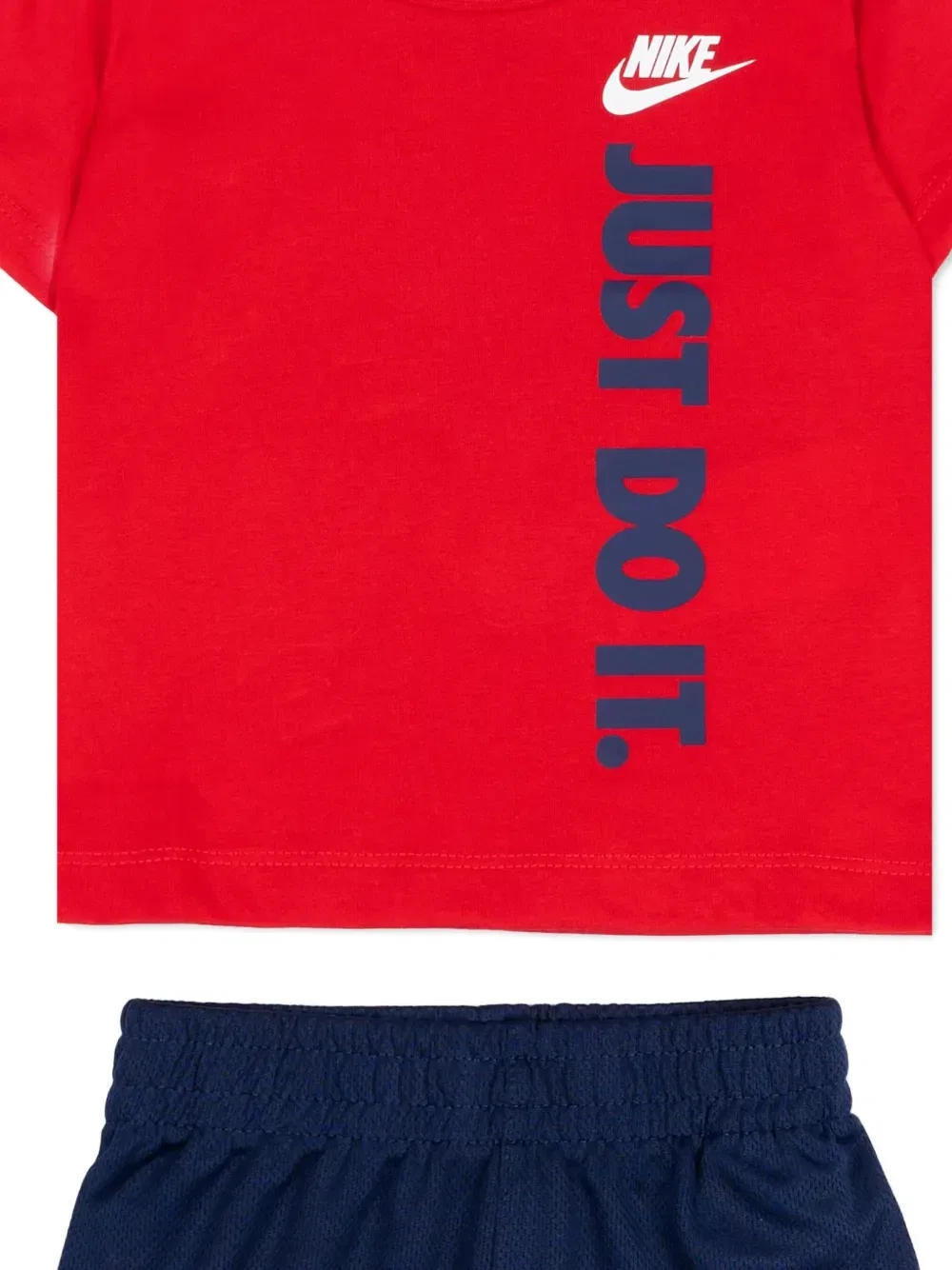 Комплект: футболка и шорты с логотипом Nike Kids, красный — фото 3