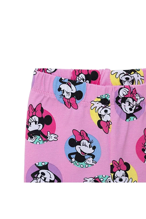 Детские леггинсы для девочек с принтом Minnie Mouse Disney, Розовый — фото 3