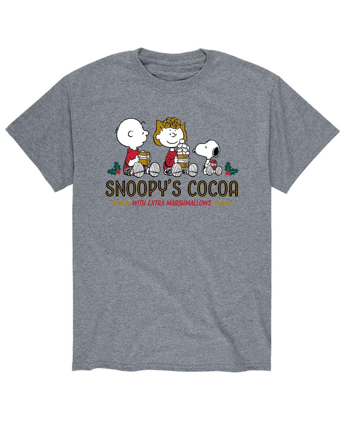 

Мужская футболка peanuts snoop's cocoa AIRWAVES, серый