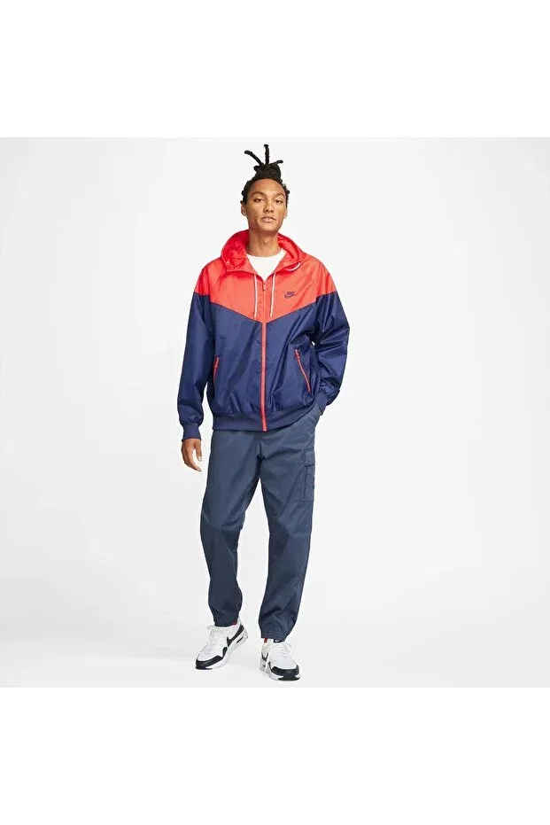 Мужское пальто из полиэстера с капюшоном Sportswear Windrunner Nike, Navy Blue — фото 3
