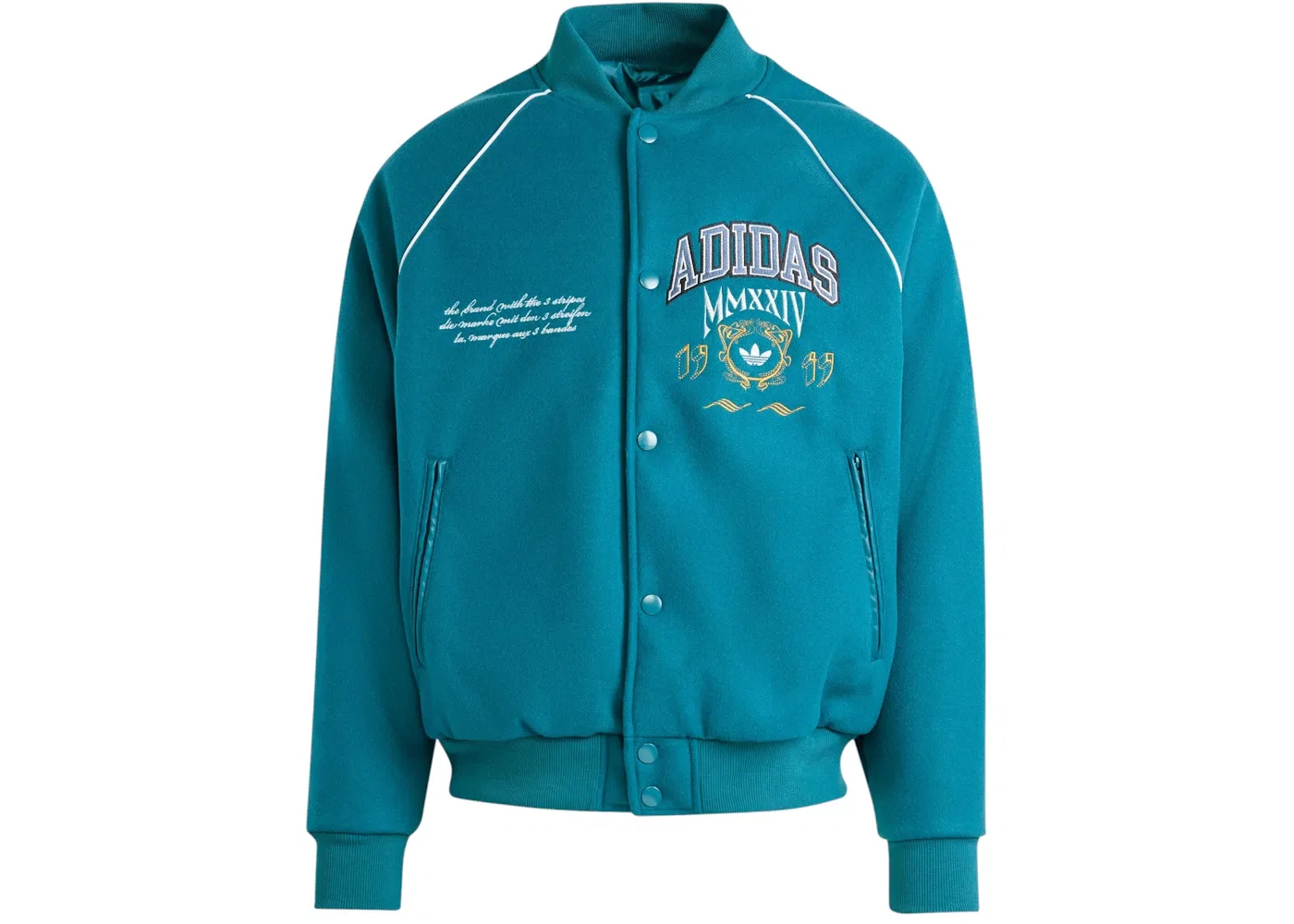 Мужская куртка с принтом Vrct Adidas, цвет Legacy Teal
