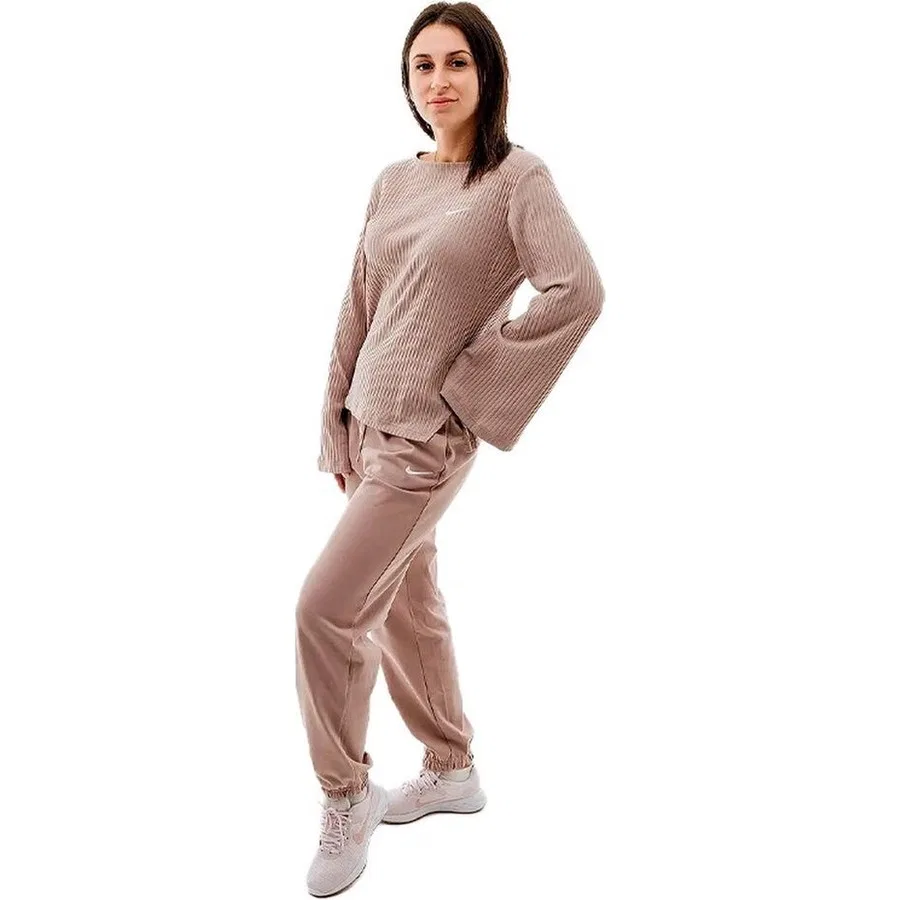 Женская футболка с длинным рукавом Sportswear Ribbed Statement Jersey Long-Sleeve Nike, Разноцветный — фото 4