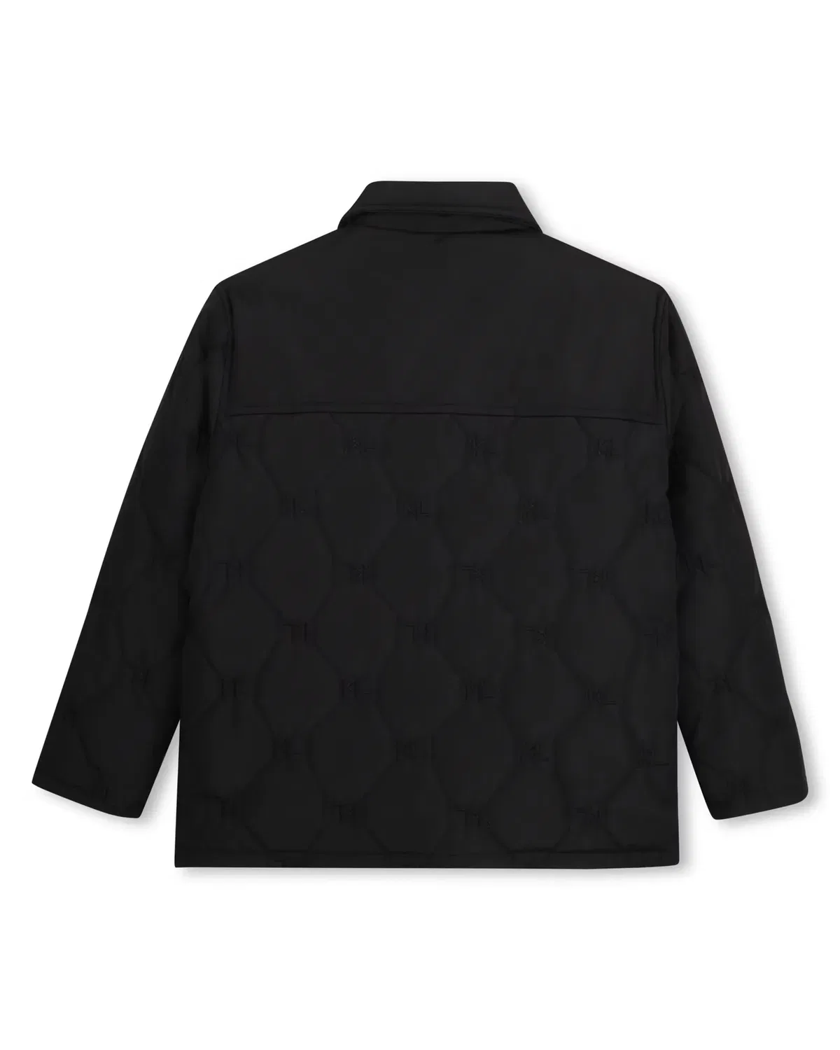 Детская парка для мальчиков с принтом Karl Lagerfeld Kids, Negro — фото 3