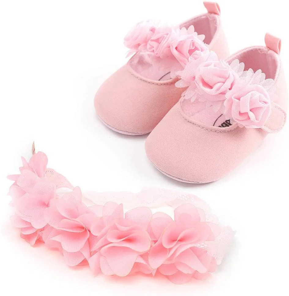 Детские туфли Мэри Джейн для девочек HsdsBebe, Flower Pink