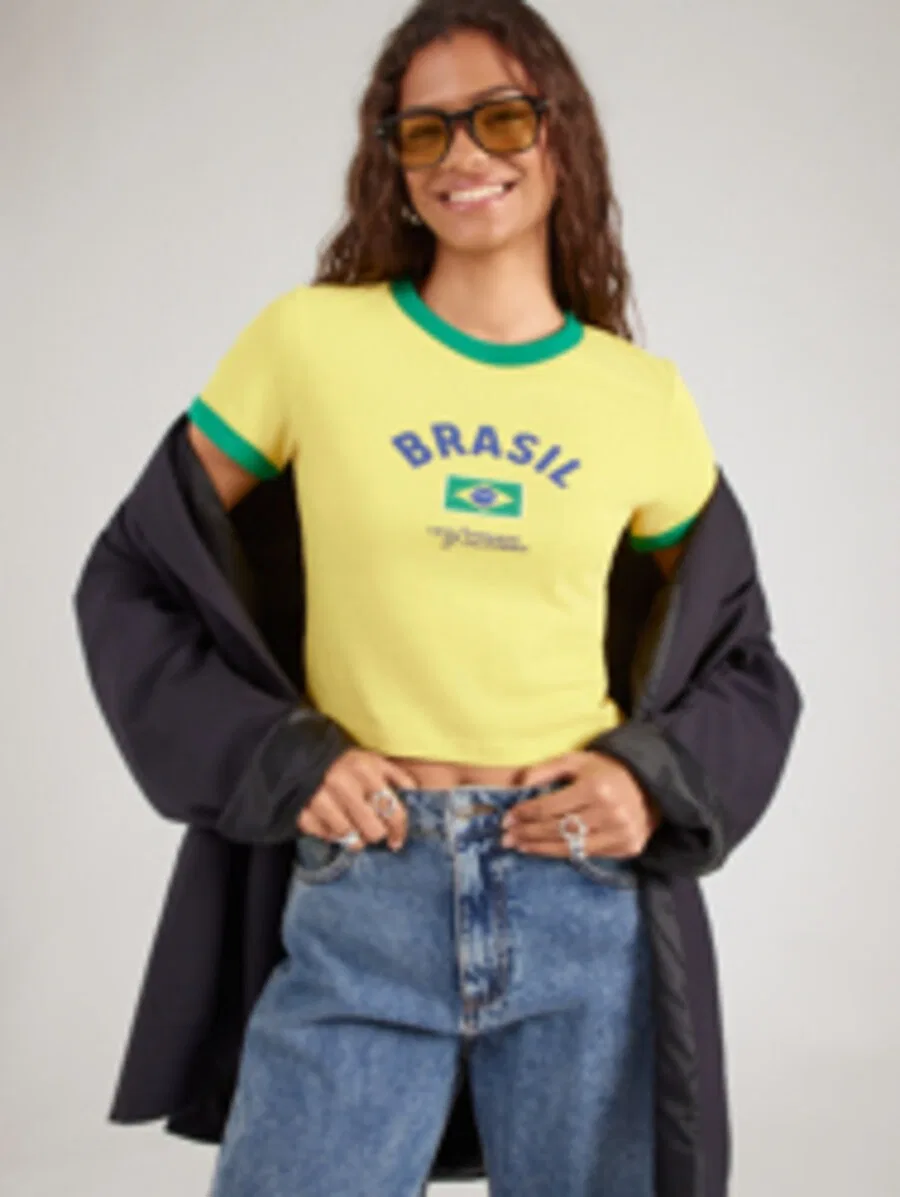 Футболка LEVI'S 'Brazil Ringer Tee' светло-голубого цвета — фото 2