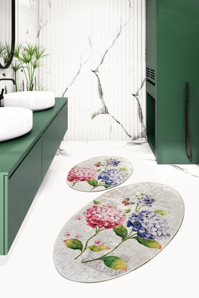 

Mijolnir, Ortanca- CHL2396, Colorful, коврики для ванной, 700 г/м², 100% бархатная ткань, мультиколор