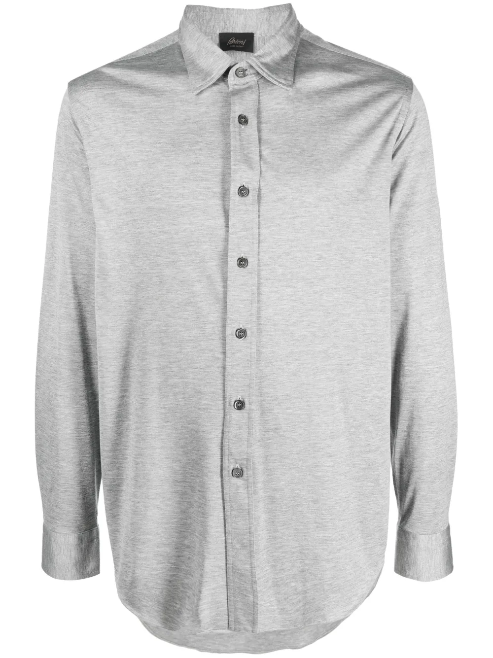 

Рубашка с меланжевым эффектом Brioni, серый