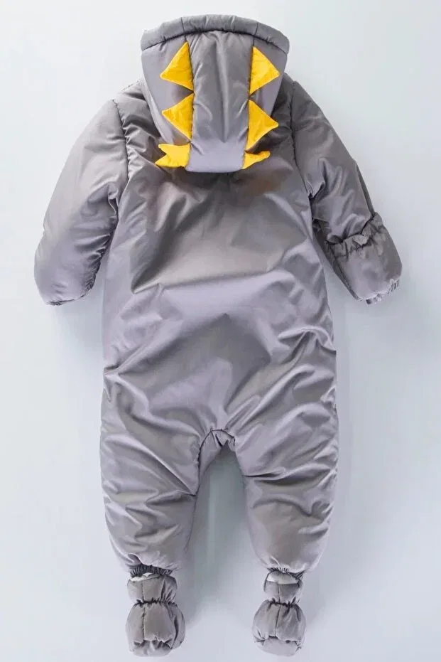 Детский комбинезон для мальчиков с принтом Cute dragons Dekubaby, Gri — фото 4